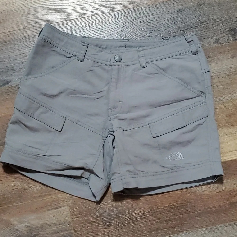 The north face grey hiking outdoor cargo shorts